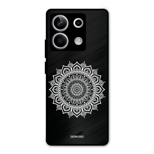 White Mandala Art Redmi Note 13 5G Mobile Back Cover - Aesthetic PrintShield Case