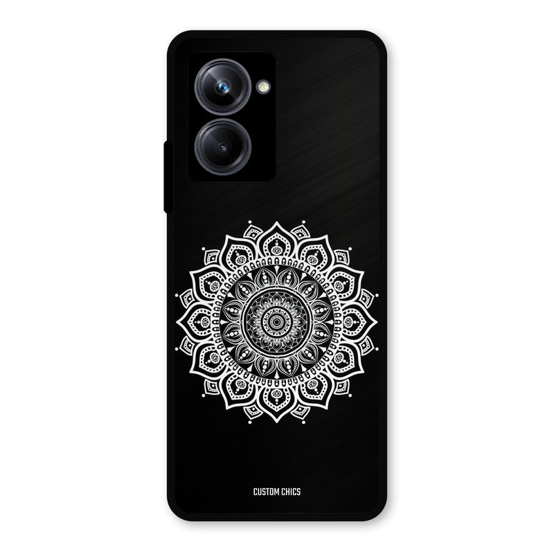 White Mandala Art Realme 10 Pro Mobile Back Cover - Aesthetic PrintShield Case