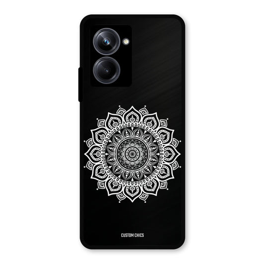 White Mandala Art Realme 10 Pro Mobile Back Cover - Aesthetic PrintShield Case