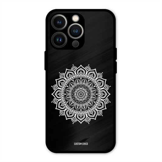 White Mandala Art iPhone 13 Pro Max Mobile Back Cover - Aesthetic PrintShield Case