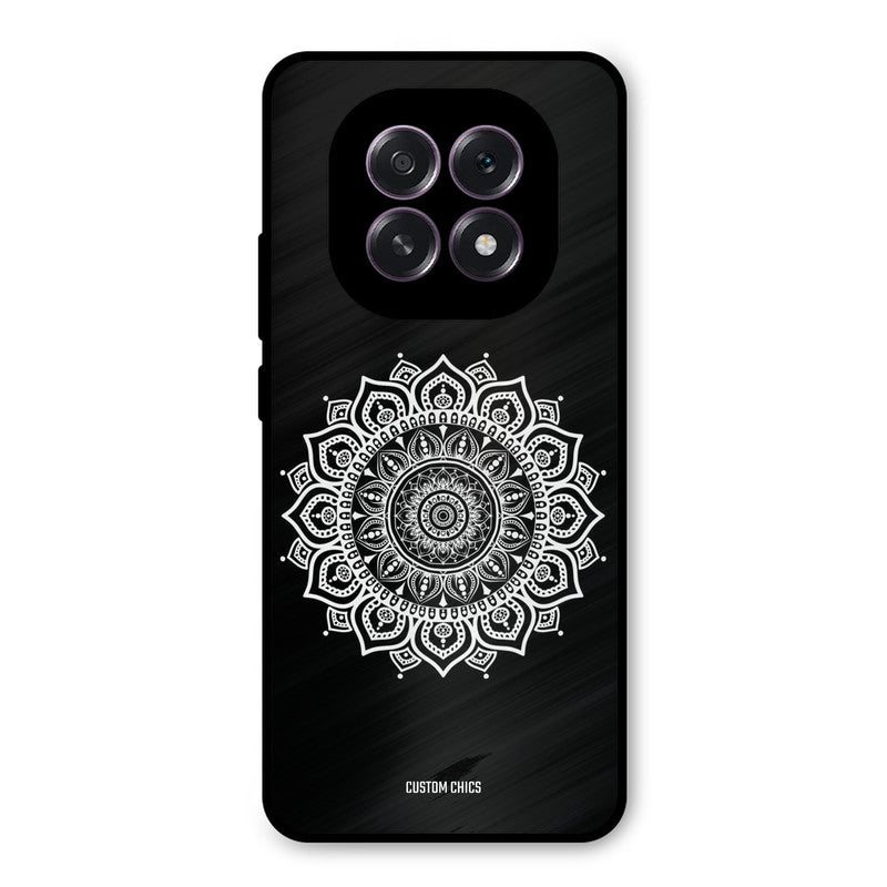 White Mandala Art Oppo F29 Mobile Back Cover - Aesthetic PrintShield Case