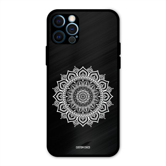 White Mandala Art IPhone 12 Pro Mobile Back Cover - Aesthetic PrintShield Case