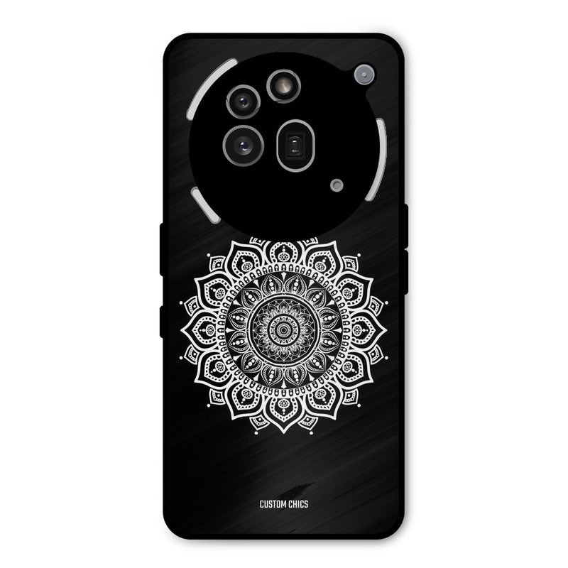 White Mandala Art Nothing Phone 3A Pro Mobile Back Cover - Aesthetic PrintShield Case