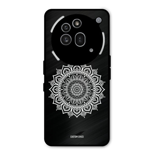 White Mandala Art Nothing Phone 3A Pro Mobile Back Cover - Aesthetic PrintShield Case