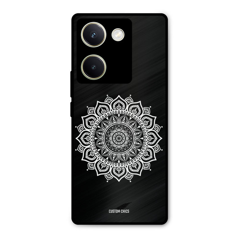 White Mandala Art Vivo Y200 Pro Mobile Back Cover - Aesthetic PrintShield Case