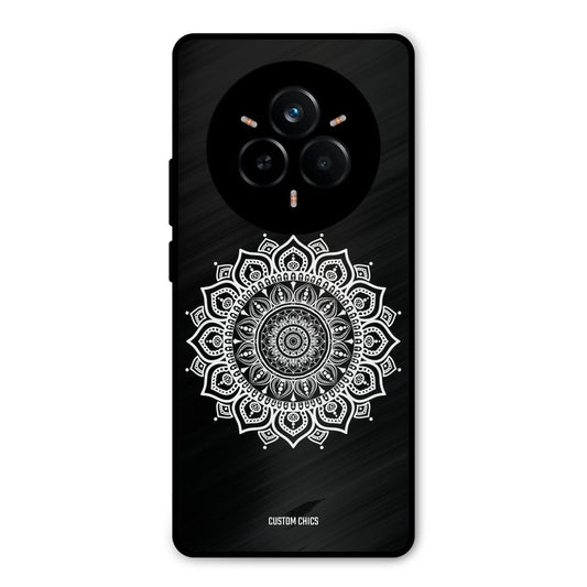 White Mandala Art Realme 14 Pro Plus Mobile Back Cover - Aesthetic PrintShield Case
