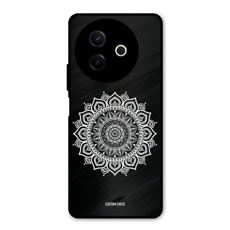 White Mandala Art Vivo Y39 Mobile Back Cover - Aesthetic PrintShield Case