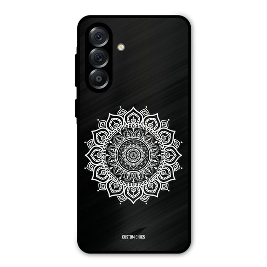 White Mandala Art Samsung Galaxy A36 Mobile Back Cover - Aesthetic PrintShield Case