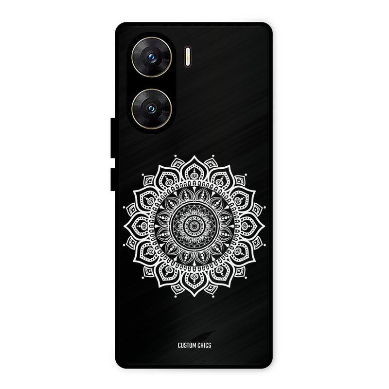White Mandala Art Vivo V29e Mobile Back Cover - Aesthetic PrintShield Case