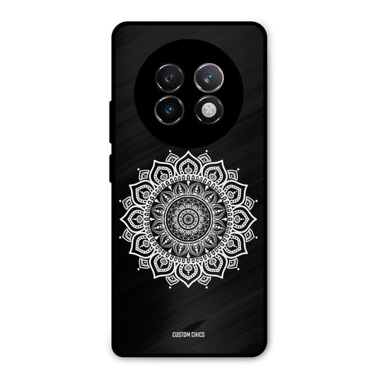 White Mandala Art Realme 13 Plus Mobile Back Cover - Aesthetic PrintShield Case