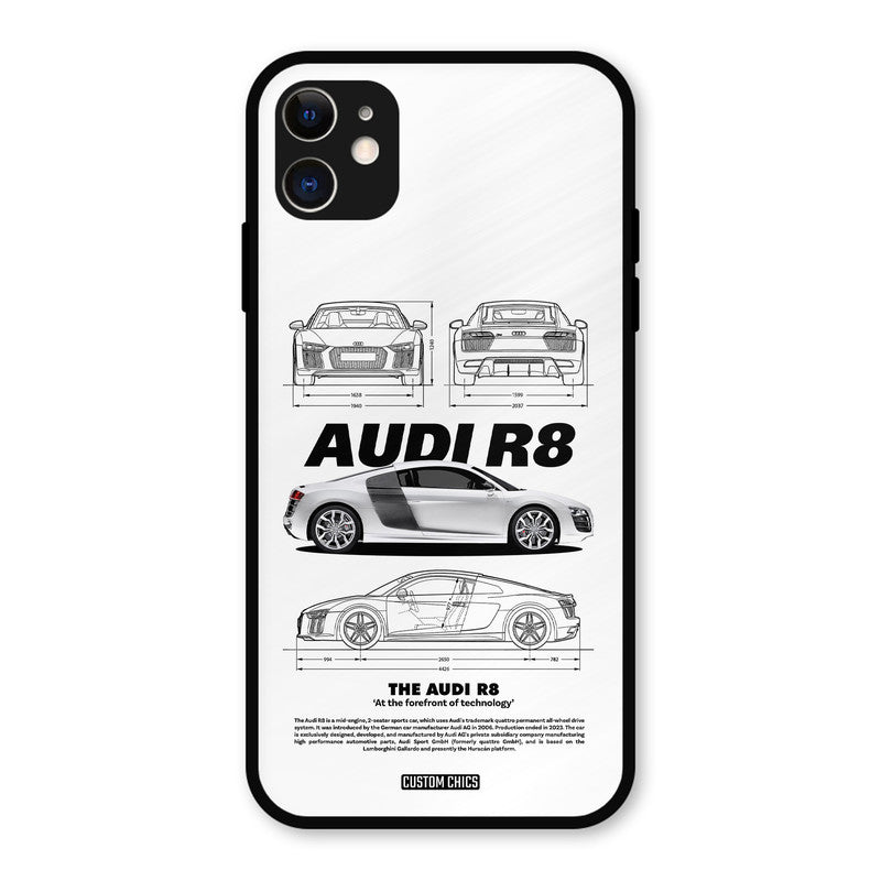 White Supercar iPhone 11 Mobile Back Cover - Car&Bike PrintShield Case
