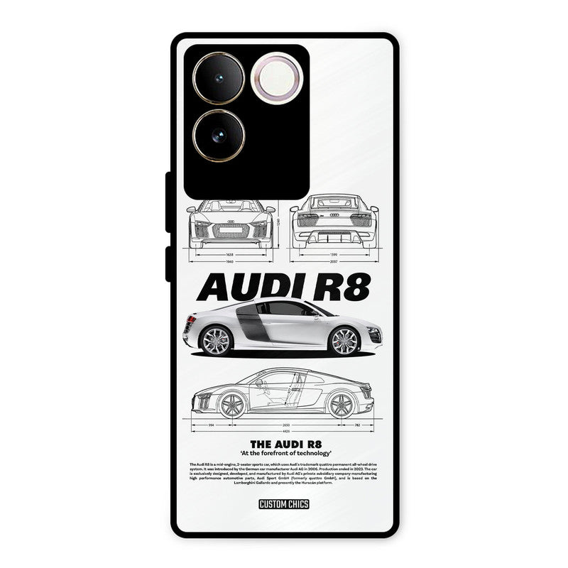 White Supercar Vivo T2 Pro Mobile Back Cover - Car&Bike PrintShield Case