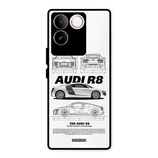 White Supercar Vivo T2 Pro Mobile Back Cover - Car&Bike PrintShield Case
