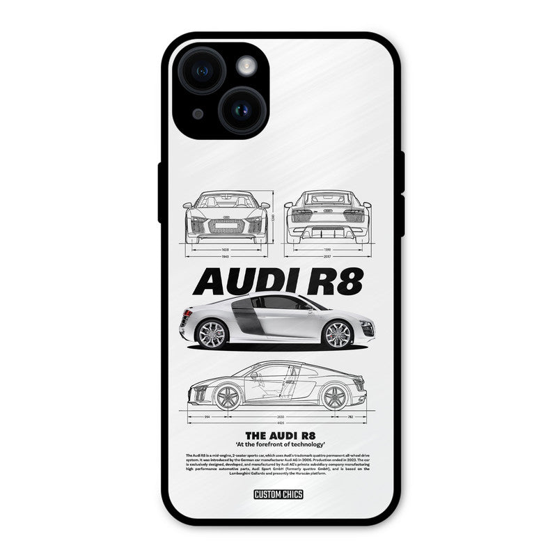White Supercar iPhone 14 Plus Mobile Back Cover - Car&Bike PrintShield Case