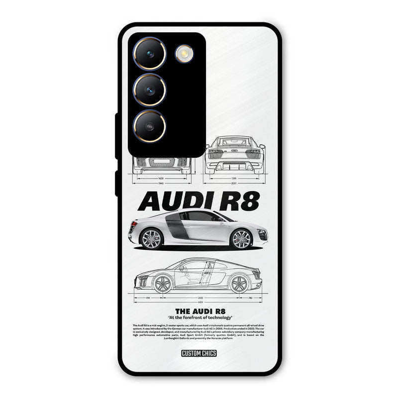 White Supercar Vivo Y200e Mobile Back Cover - Car&Bike PrintShield Case
