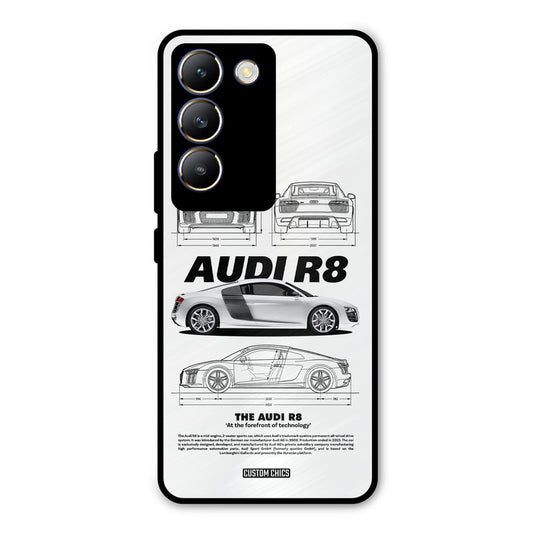 White Supercar Vivo Y200e Mobile Back Cover - Car&Bike PrintShield Case