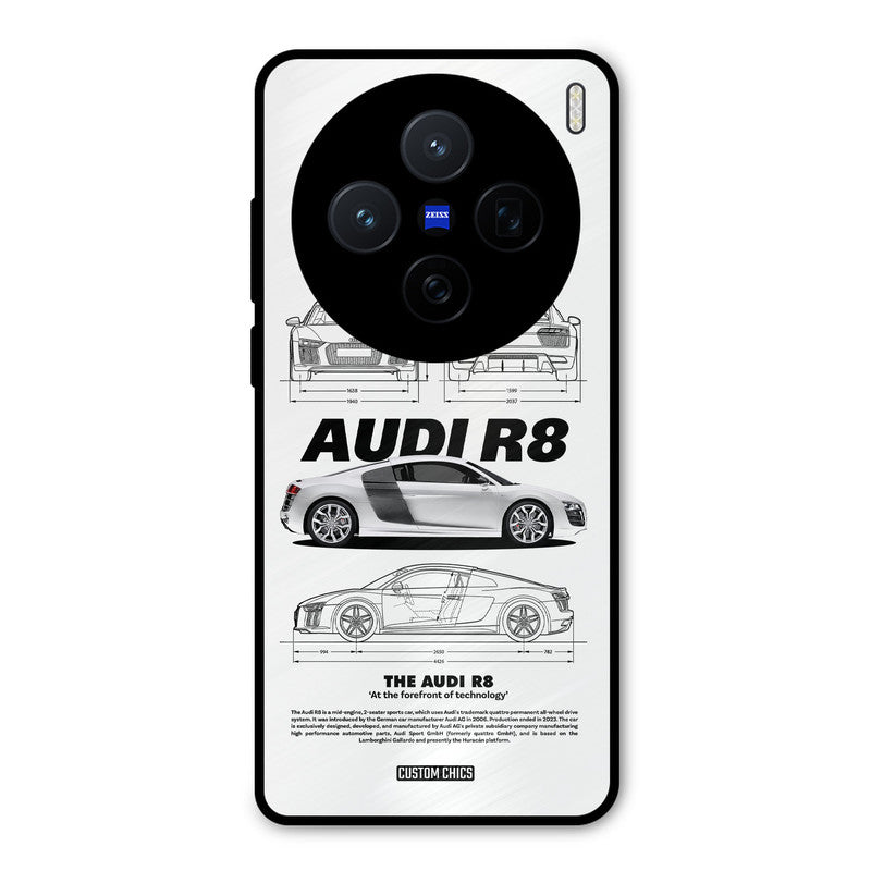 White Supercar Vivo X200 Mobile Back Cover - Car&Bike PrintShield Case