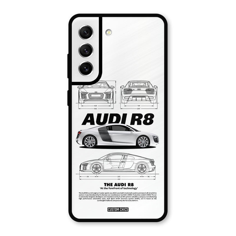 White Supercar Samsung Galaxy S21 FE 5G Mobile Back Cover - Car&Bike PrintShield Case