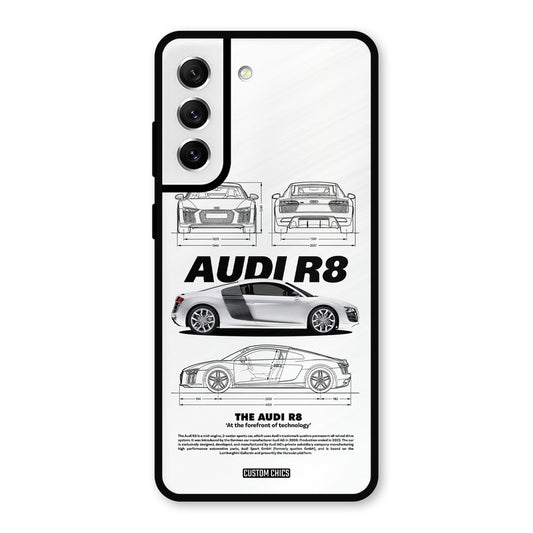 White Supercar Samsung Galaxy S21 FE 5G Mobile Back Cover - Car&Bike PrintShield Case