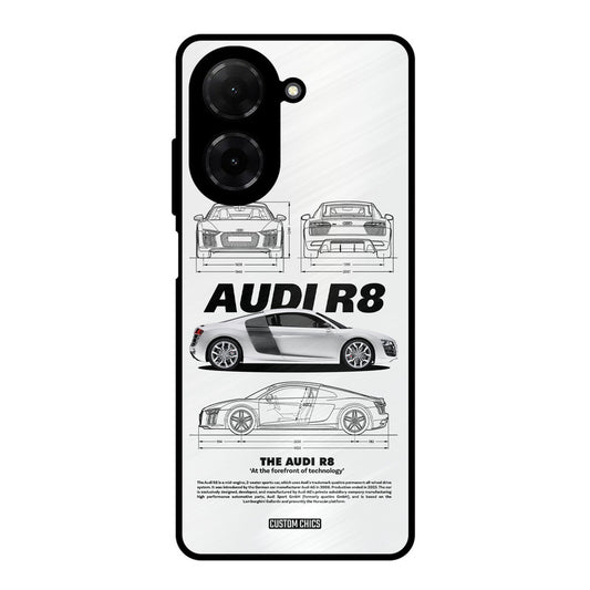 White Supercar Poco C71 Mobile Back Cover - Car&Bike PrintShield Case