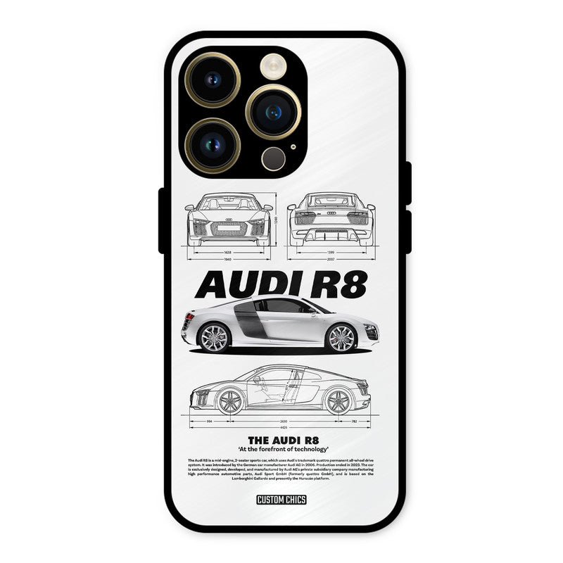White Supercar iPhone 14 Pro Mobile Back Cover - Car&Bike PrintShield Case