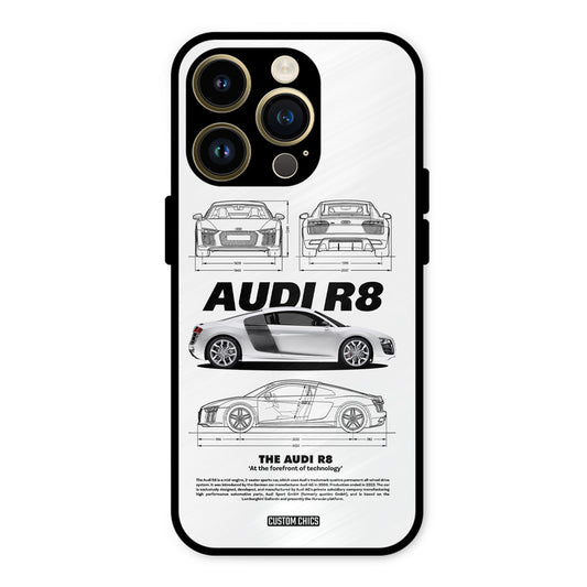 White Supercar iPhone 14 Pro Mobile Back Cover - Car&Bike PrintShield Case