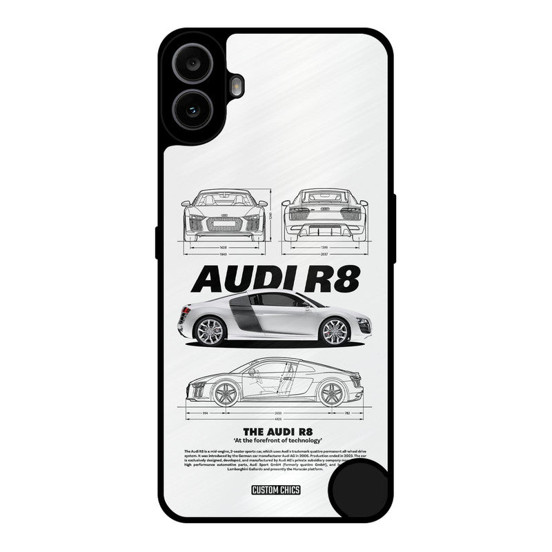 White Supercar Nothing CMF Phone 1 Mobile Back Cover - Car&Bike PrintShield Case