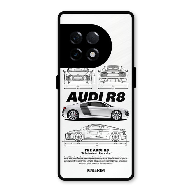White Supercar OnePlus 11R Mobile Back Cover - Car&Bike PrintShield Case