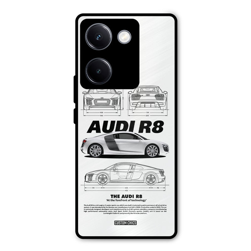 White Supercar Vivo Y300 Plus Mobile Back Cover - Car&Bike PrintShield Case