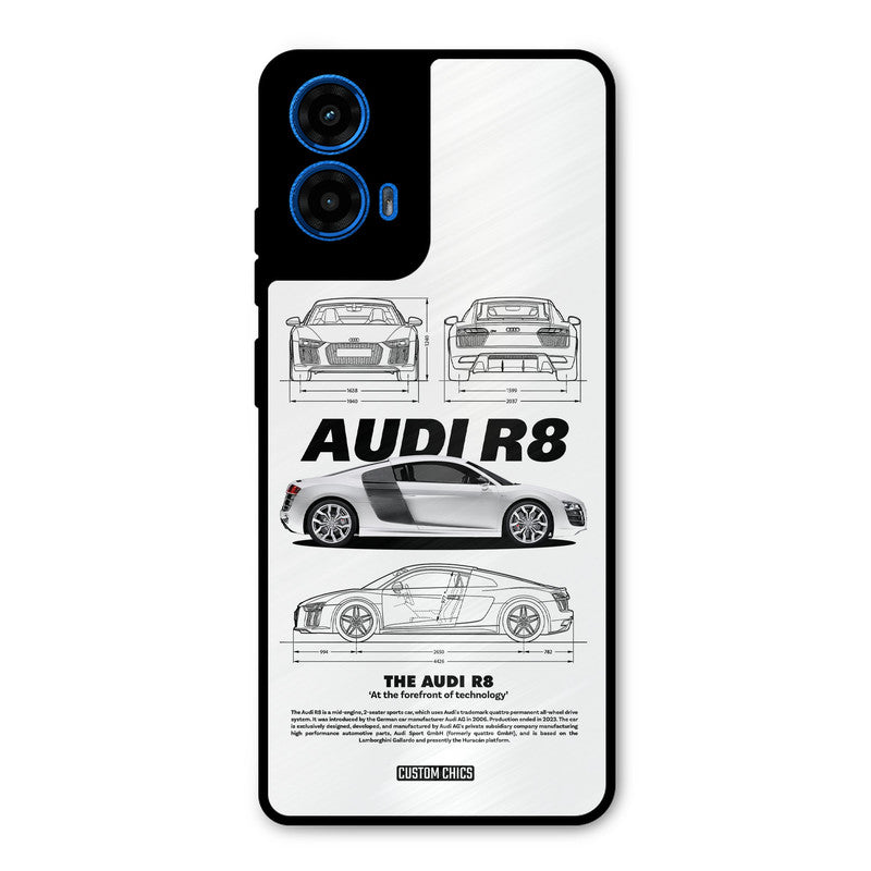 White Supercar Moto G45 Mobile Back Cover - Car&Bike PrintShield Case