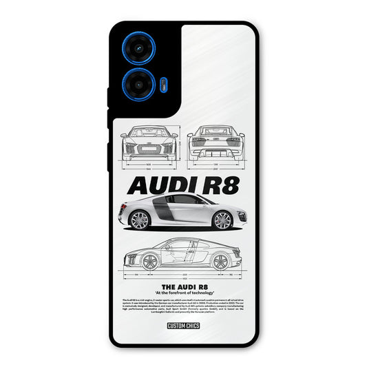 White Supercar Moto G45 Mobile Back Cover - Car&Bike PrintShield Case