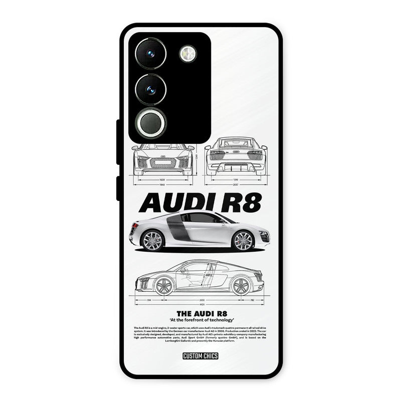 White Supercar Vivo Y200 Mobile Back Cover - Car&Bike PrintShield Case