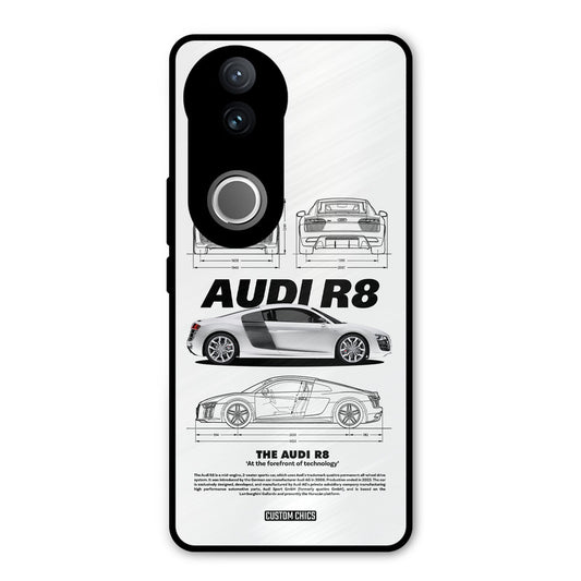 White Supercar Vivo V50e Mobile Back Cover - Car&Bike PrintShield Case
