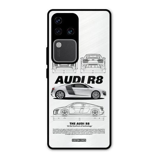 White Supercar Vivo V30 Pro Mobile Back Cover - Car&Bike PrintShield Case