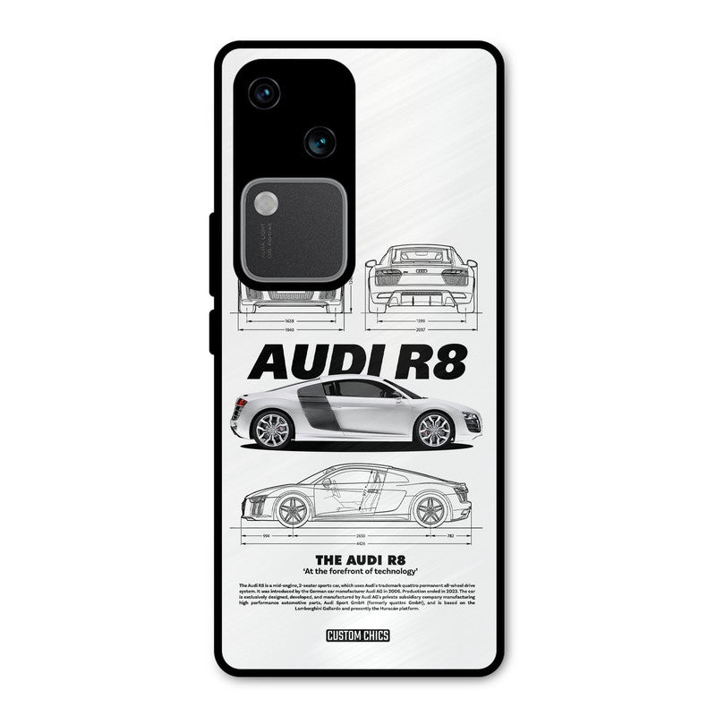 White Supercar Vivo V30 Mobile Back Cover - Car&Bike PrintShield Case