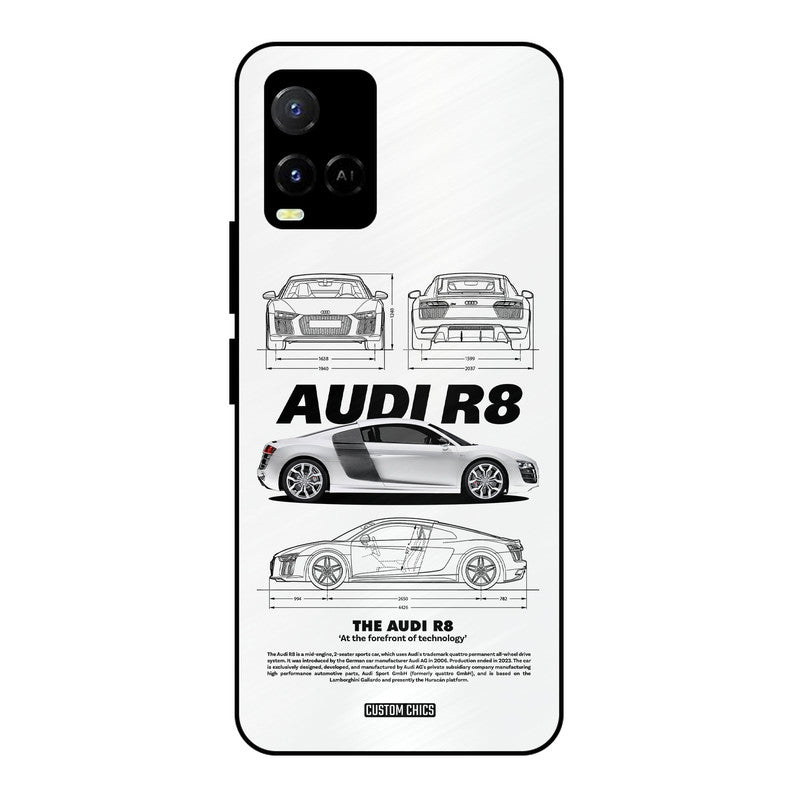 White Supercar Vivo Y33s Mobile Back Cover - Car&Bike PrintShield Case