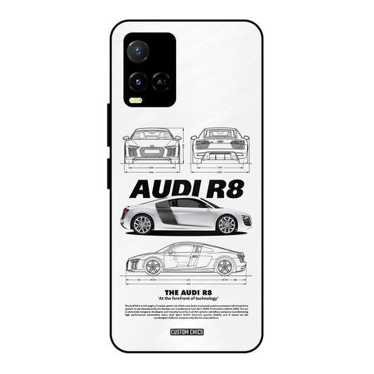 White Supercar Vivo Y33s Mobile Back Cover - Car&Bike PrintShield Case
