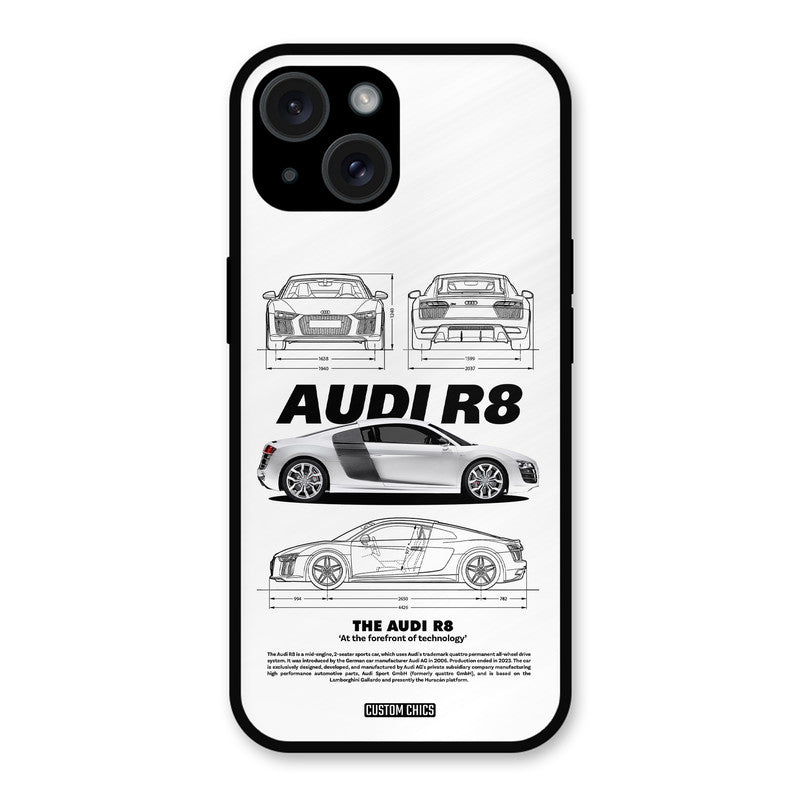 White Supercar iPhone 15 Plus Mobile Back Cover - Car&Bike PrintShield Case