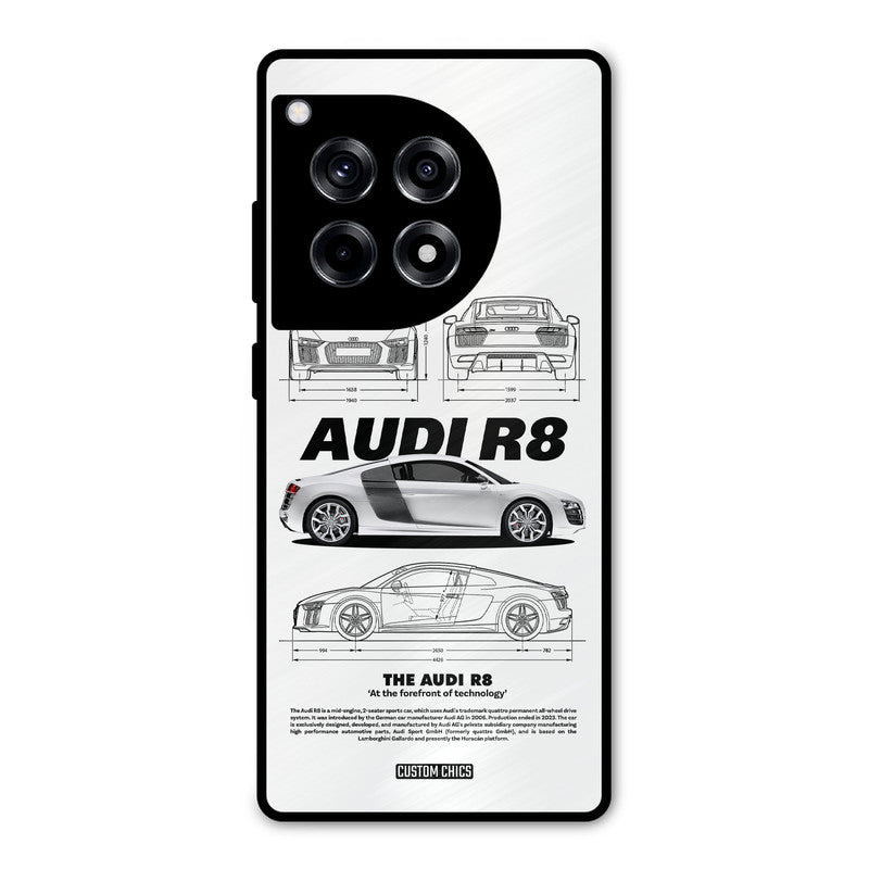 White Supercar OnePlus 12R Mobile Back Cover - Car&Bike PrintShield Case