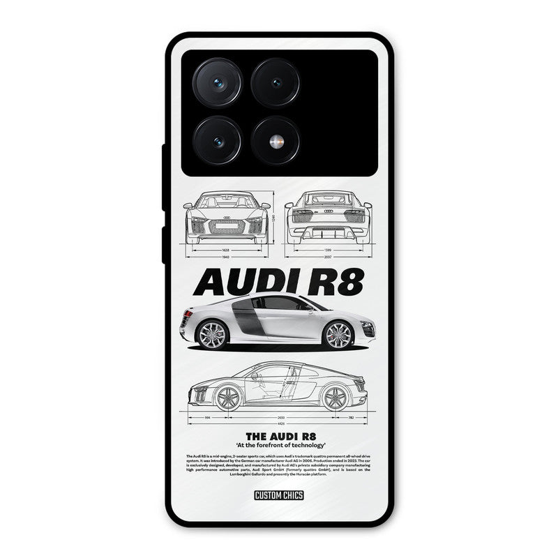 White Supercar Poco X6 Pro Mobile Back Cover - Car&Bike PrintShield Case