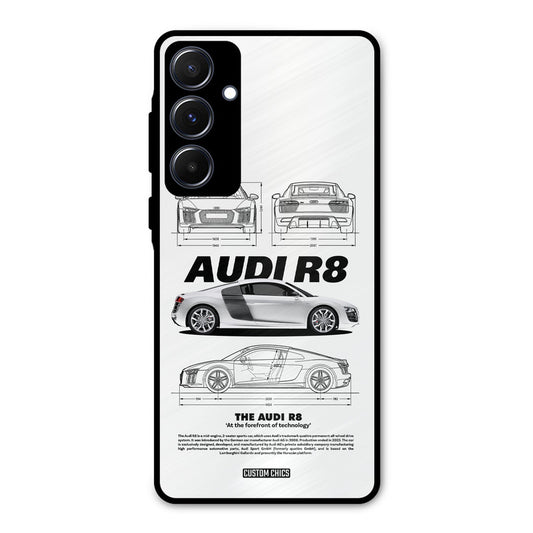 White Supercar Samsung Galaxy A55 5G Mobile Back Cover - Car&Bike PrintShield Case