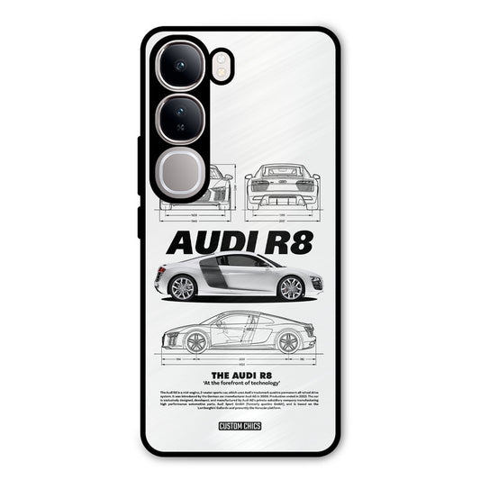 White Supercar Vivo Y300 Mobile Back Cover - Car&Bike PrintShield Case