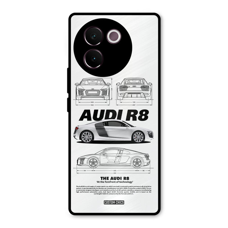 White Supercar Vivo V30e Mobile Back Cover - Car&Bike PrintShield Case