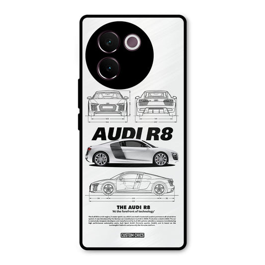 White Supercar Vivo V30e Mobile Back Cover - Car&Bike PrintShield Case