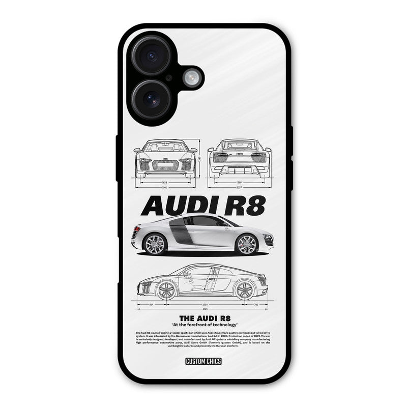 White Supercar iPhone 16 Mobile Back Cover - Car&Bike PrintShield Case