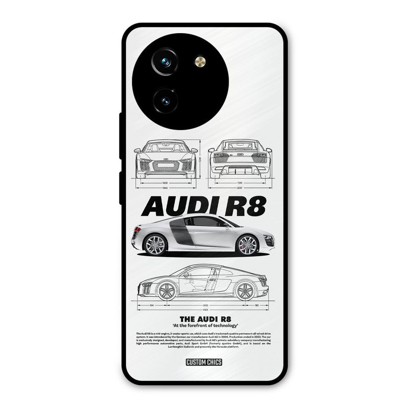 White Supercar Vivo Y200i Mobile Back Cover - Car&Bike PrintShield Case