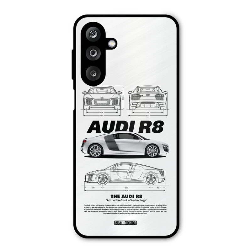 White Supercar Samsung Galaxy M36 Mobile Back Cover - Car&Bike PrintShield Case