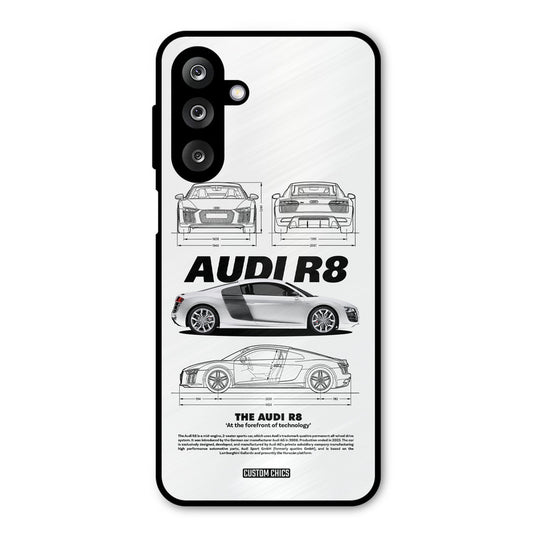 White Supercar Samsung Galaxy M36 Mobile Back Cover - Car&Bike PrintShield Case