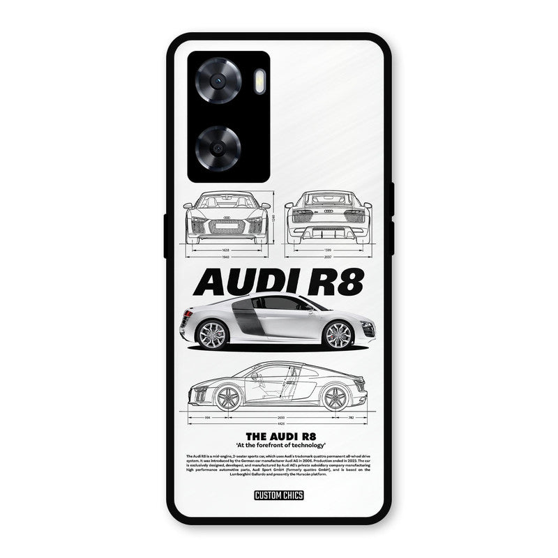 White Supercar Oppo A57 2022 Mobile Back Cover - Car&Bike PrintShield Case