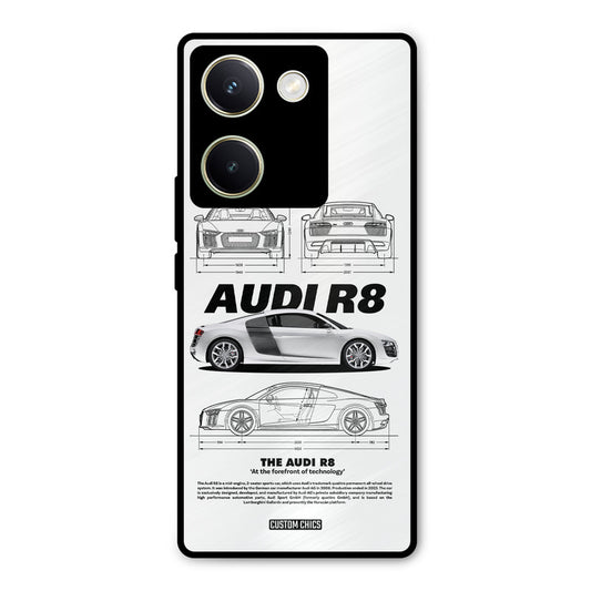 White Supercar Vivo Y200 Pro Mobile Back Cover - Car&Bike PrintShield Case